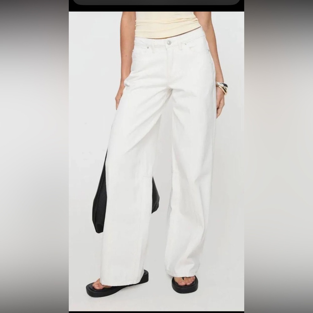 Princess Polly White Wide Leg Jeans